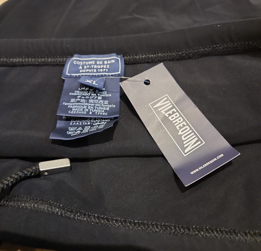 Vilebrequin Black Men's Swim Trunks with Drawstring - Picture 7 of 9